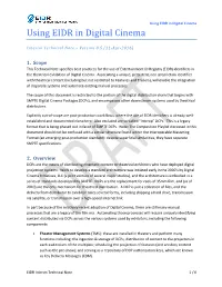 EIDR in Digital Cinema Using EIDR in Digital Cinema