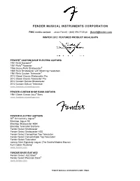 Fender Musical Instruments Corporation