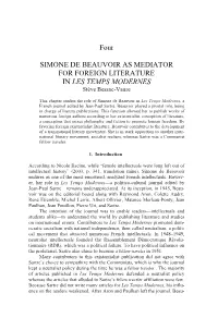 Four SIMONE DE BEAUVOIR AS MEDIATOR for FOREIGN