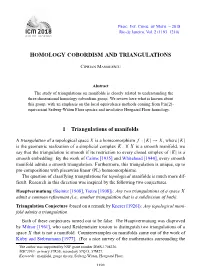 Homology Cobordism and Triangulations
