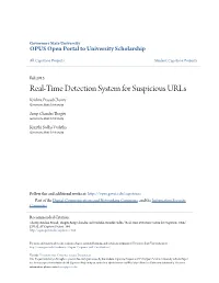 Real-Time Detection System for Suspicious Urls Krishna Prasad Chouty Governors State University