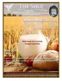 The Shul B”H Weekly Magazine