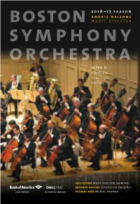 Week 6 2016–17 Season Britten Sibelius Adès