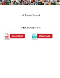 Lg Ir Remote Protocol