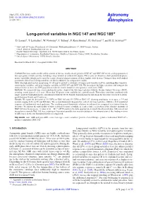 Long-Period Variables in NGC 147 and NGC 185⋆