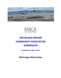 MRCA Submission on Michelago Masterplan.Pdf