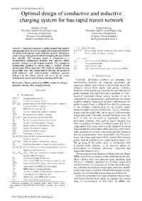 Optimal Design of Conductive and Inductive Charging System for Bus
