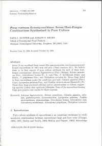 Seven Host-Fungus Combinations Synthesized in Pure Culture