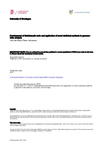 University of Groningen Development of Bioinformatic Tools And