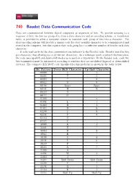 740 Baudot Data Communication Code