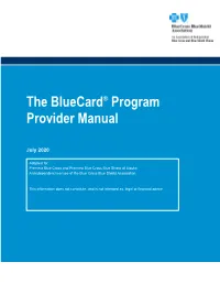 Bluecard ® Program Provider Manual