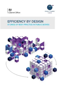 EFFICIENCY by DESIGN STORIES of BEST PRACTICE in PUBLIC BODIES Efﬁciency by Design: Stories of Best Practice in Public Bodies