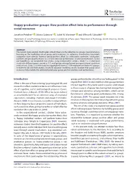How Positive Affect Links to Performance Through Social Resources