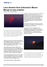 Lava Streams from Indonesia's Mount Merapi in New Eruption 16 August 2021, by Slamet Riyadi