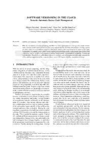 SOFTWARE VERSIONING in the CLOUD Towards Automatic Source Code Management