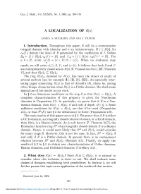 A LOCALIZATION of R[X]