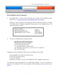 French Vital Records and Public Documents