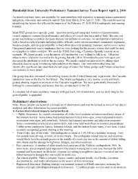 Humboldt State University Preliminary Tsunami Survey Team Report April 3, 2010
