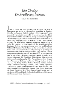John Clenday: the Strathkinness Interview