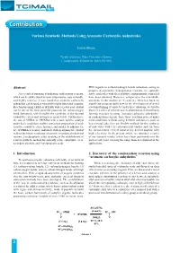 Research Articles Various Synthetic Methods Using Aromatic Carboxylic