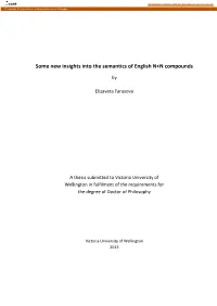 Some New Insights Into the Semantics of English N+N Compounds