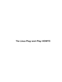 The Linux Plug-And-Play-HOWTO