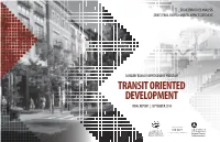 Transit Oriented Development Final Report | September 2010