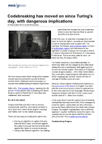 Codebreaking Has Moved on Since Turing's Day, with Dangerous Implications 24 November 2014, by Bill Buchanan