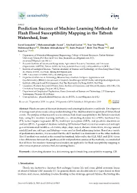 Prediction Success of Machine Learning Methods for Flash Flood Susceptibility Mapping in the Tafresh Watershed, Iran