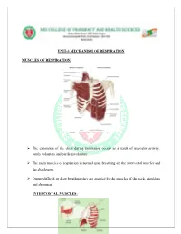 Unit-3 Mechanism of Respiration