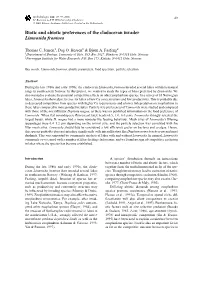 Biotic and Abiotic Preferences of the Cladoceran Invader Limnosida Frontosa