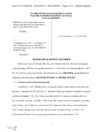 Case 3:17-Cv-01532-M Document 27 Filed 02/09/18 Page 1 of 17 Pageid