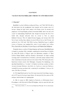 Chapter Iii Values in Jean Baudrillard's Theory Of