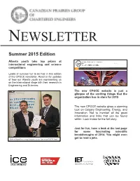 CPGCE Newsletter – 2015 (Summer)
