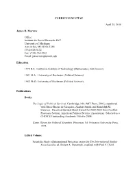 CURRICULUM VITAE April 28, 2010 James D