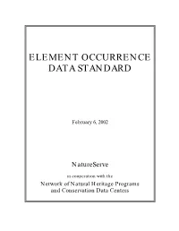 Element Occurrence Data Standard