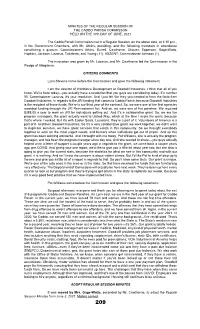 MINUTES of the REGULAR SESSION of the CADDO PARISH COMMISSON HELD on the 17Th DAY of JUNE, 2021