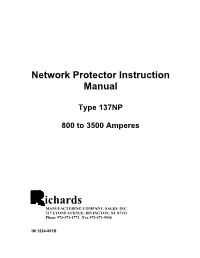 Network Protector Instruction Manual