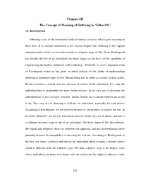 Chapter-III the Concept of Meaning of Suffering in 'Either/Or'