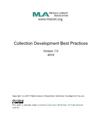 Collection Development Best Practices