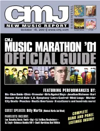 Complete Band and Panel Listings Inside!