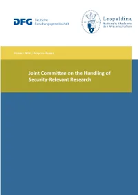 Joint Committee on the Handling of Security-Relevant Research Publishing Information