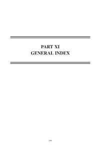 Part Xi General Index