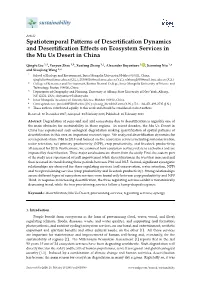 Spatiotemporal Patterns of Desertification Dynamics And