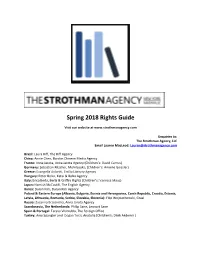 Spring 2018 Rights Guide
