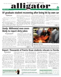 UF Graduate Student Recovering After Being Hit by Own Car by Robert Lewis Hold Items to Someone in Need Jan