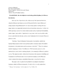 1 Catherine Manhardt BA: International Studies Honors Capstone: General University Honors Spring 2011 Advisor: Patrick Thaddeus