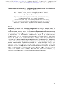 Abstract Methanogenic Archaea Are Major Contributors to the Global Carbon Cycle and Were Long Thought to Belong Exclusively to the Euryarchaeotal Phylum
