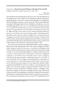 Beyond Grief and Nothing: a Reading of Don Delillo, by Joseph Dewey