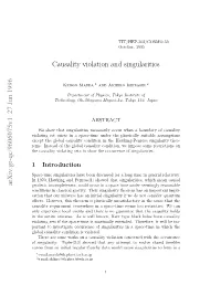 Causality Violation and Singularities